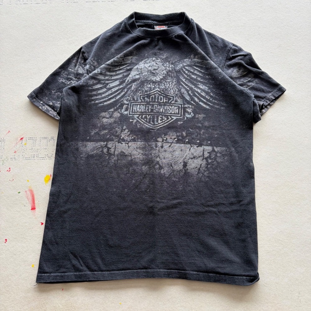Y2K affliction style grunge Harley Davidson T-shirt